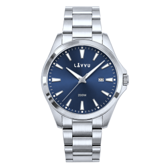 LAVVU 20 ATM Pánské vodotěsné ocelové hodinky ISBRYDER Blue LWM0330