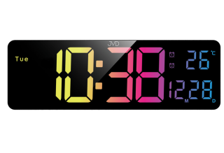 JVD Digitální nástěnné hodiny s LED podsvícením JVD DH324