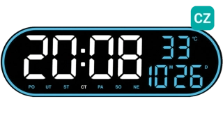 JVD Velké černé digitální hodiny s češtinou JVD DH7.1