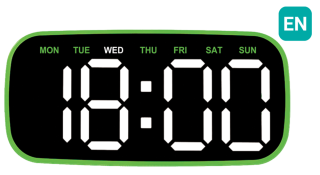 JVD Digitální budík do sítě s LED podsvícením a angličtinou JVD SB112.2