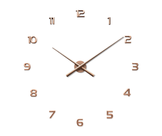 Rose gold nalepovací hodiny LAVVU 3D STICKER Rose Numerals LCT1173
